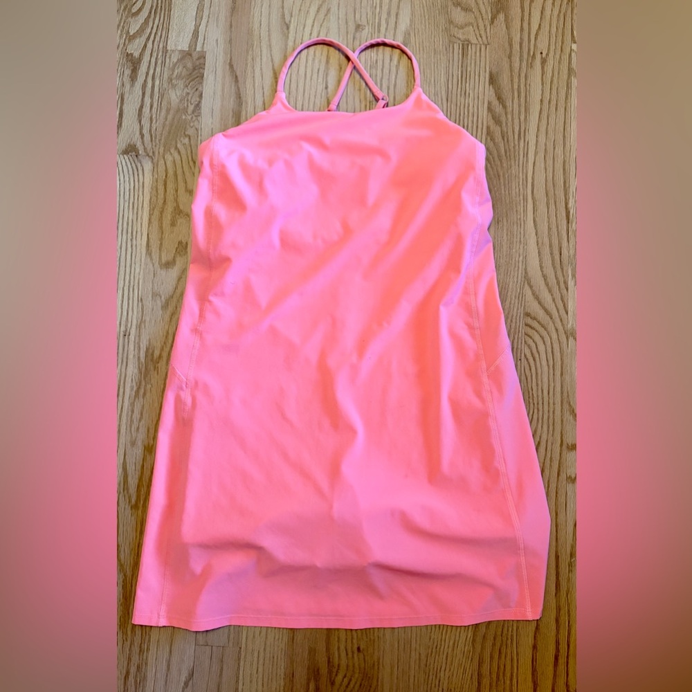 Athleta Girl Coral Athletic Dress With Built in Shorts XXL 16